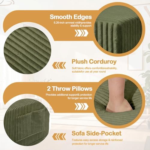 Erament Boneless Loveseat Convertible Sofa Bed, Folding Floor Futon Sleeper - Image 4