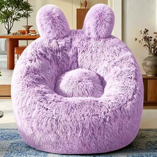 Fluffy Bean Bag Chair for Kids, by Unknown