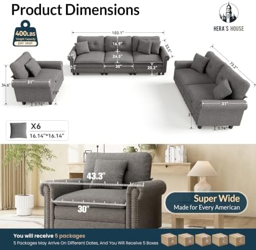 HERA'S HOUSE Modular Sectional Sofa Set - Image 2