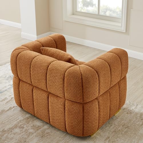 VANOMi 44.09" Oversized Accent Chair, Boucle Armchair - Image 5