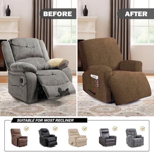 3 Pieces Stretch Recliner Chair Covers - Image 4