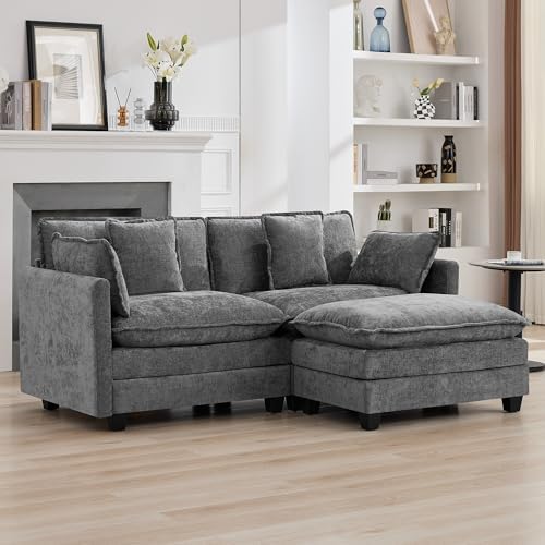 76'' L Shaped Sectional Cloud Couch, Modular Sofas by WUTUTUEE
