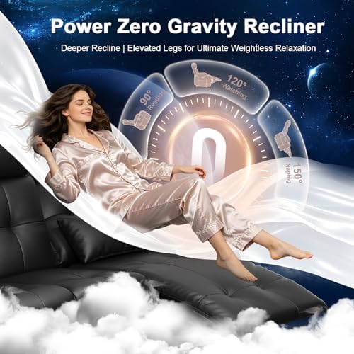 Home Theater Seating, 3 Seat Power Loveseat Recliner Sofa - Image 4