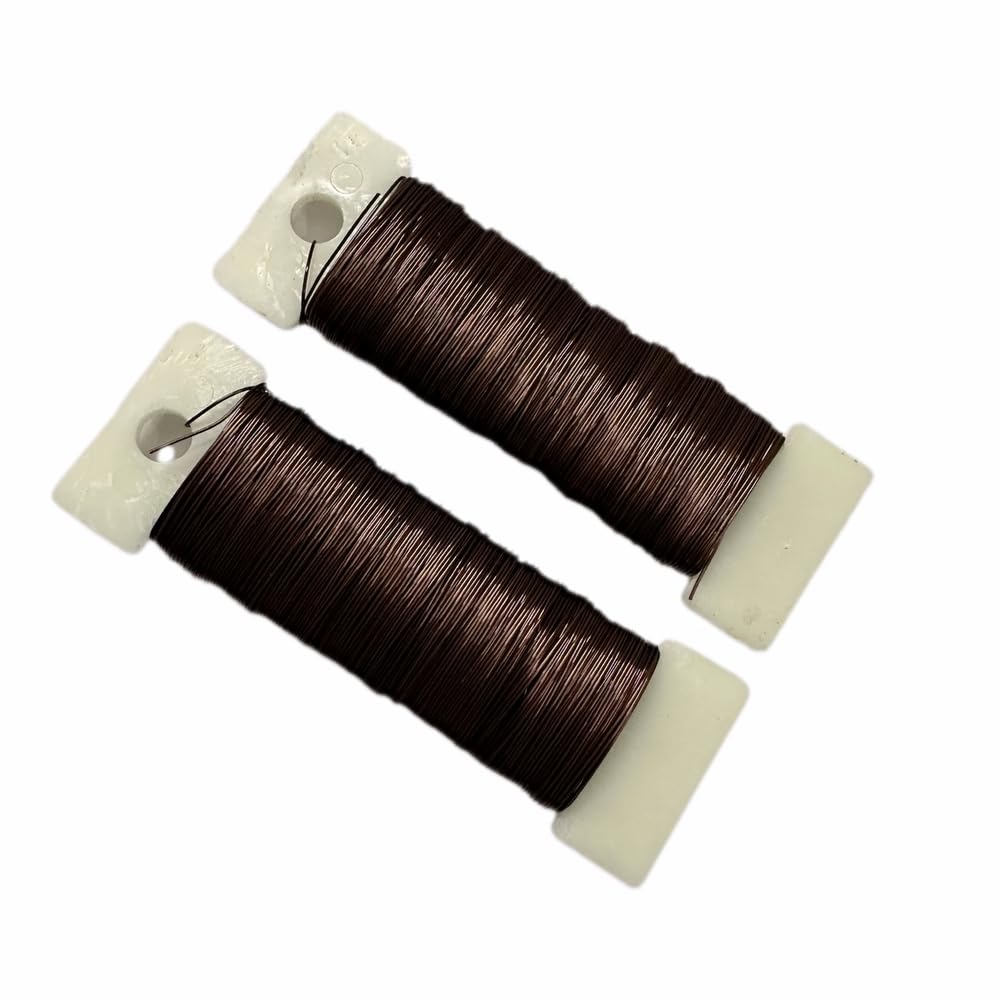 76Yards 26Gauge Coffee Colour Metal Floral Wire Flexible Paddle Florist Garden Wire for Flower Arrangement,Crafts,Christmas Wreaths Tree,Garland.