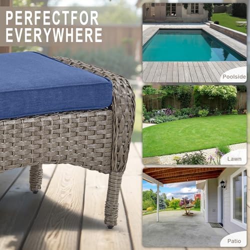 Belord Outdoor Ottomans for Patio Foot Rest - Image 6