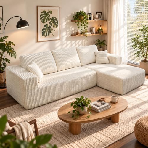 106" Boneless Couches for Living Room, Modular Sectional Sofa by Unknown