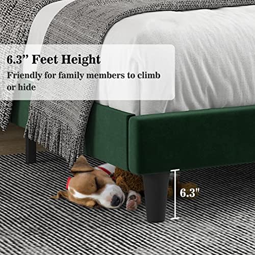 Allewie Full Bed Frame/Velvet Upholstered Bed Frame - Image 6