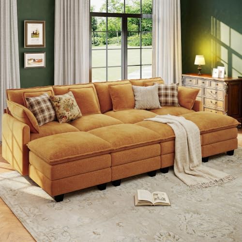 Hanherry 107" Cloud Couch Sectional Modular Sofa, Deep Seat Couches by Hanherry