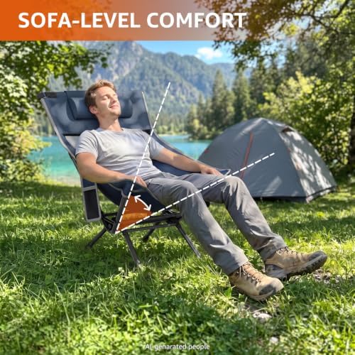 Portable Folding Rocking Camping Chair - Image 2
