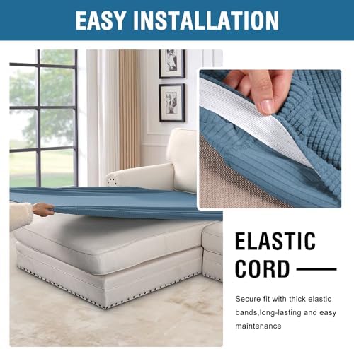 H.VERSAILTEX Super Stretch Individual Chaise Cover Sectional Couch Covers - Image 5