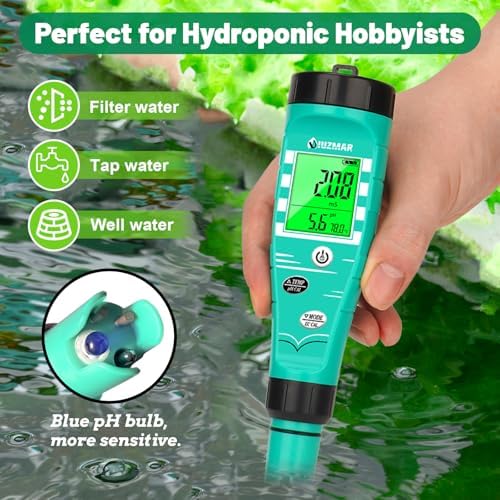 UIUZMAR pH Meter for Hydroponics EC pH Monitor pH ppm Tester for hydroponics - Image 5
