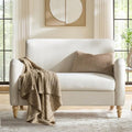 HULALA HOME 50.5" Farmhouse Loveseat Sofa, 2 Seater Sofa by HULALAHOME