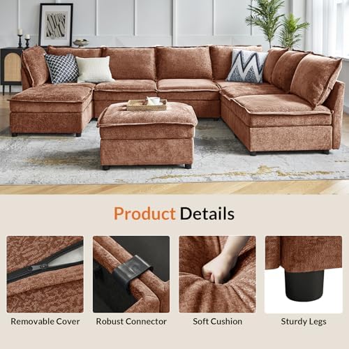 HULALA HOME Modular Sectional 8 Seater Sofa - Image 6