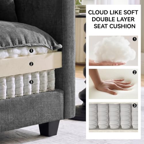 Cloud 3 Pieces Sofa Set, 2+2+3 Seater Couch, Modern Sofas Sets - Image 3
