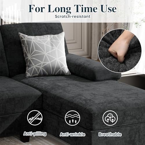 Sectional Couches for Living Room, 106 in U Shaped Couch Soft Sectional Sofa - Image 6