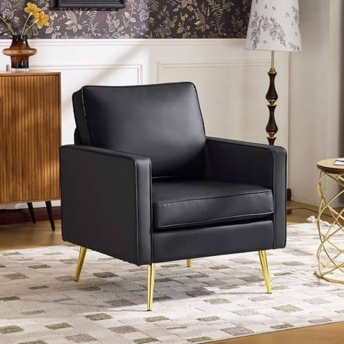 VINGLI Faux Leather Accent Chair by VINGLI