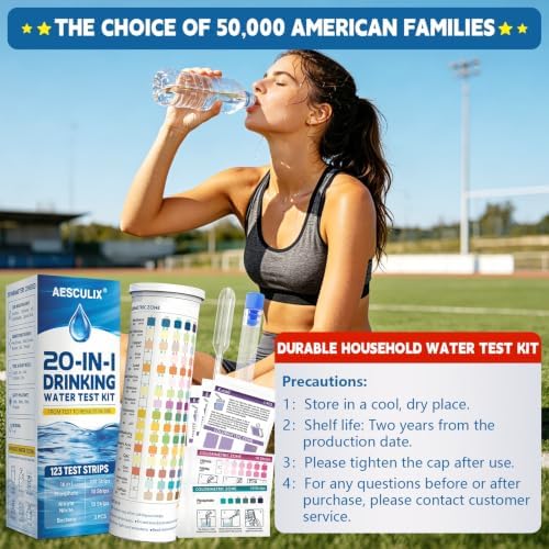20-in-1 Water Testing Kit for Drinking & Well Water, 123 Test Strips - Image 6
