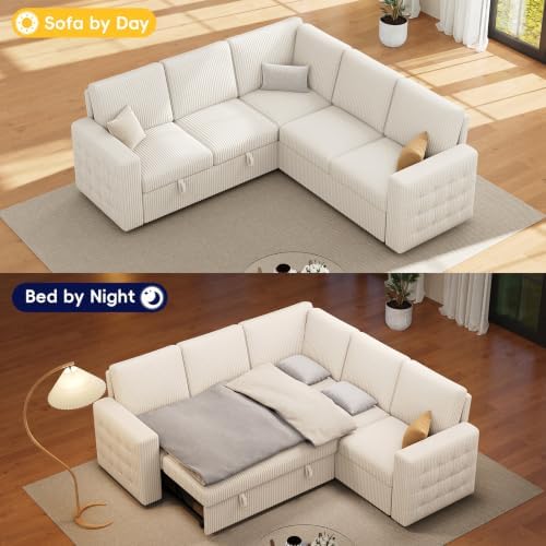 86" Sectional sleeper Sofa Bed, Pull Out Couch - Image 4
