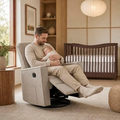 Evolur Raleigh Plus Nursery Glider Recliner, Warm Sand - Image 4