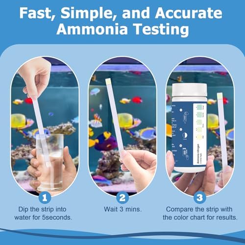Ammonia Test Strips for Fish Tank: 100 Count Aquarium Ammonia Test Strips for - Image 4