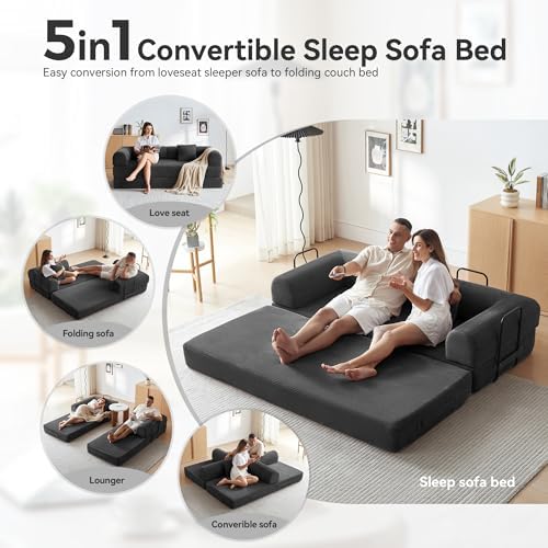 79" Convertible Sofa Bed, Boneless Couch - Image 3