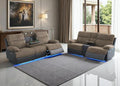 Power Recliner Sofa and Loveseat Set, Living Room Furniture, Fabric Reclining by Toseslo