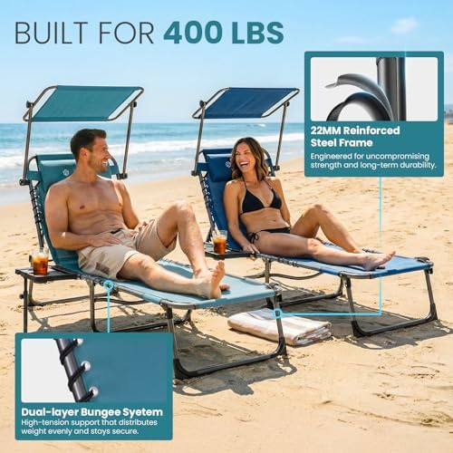 FUNDANGO 400lbs Heavy Duty Tanning Chair - Image 6