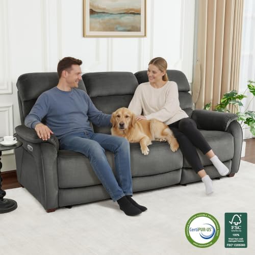 MCombo 87.2'' Wall Hugger Power Recliner Sofa - Image 3