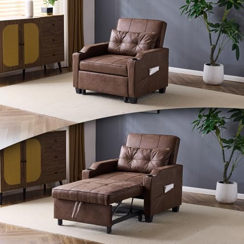VINGLI Convertible Sleeper Chair Bed, Pull Out Sofa Couch - Image 3