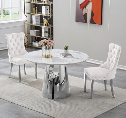 45” Round Dining Table Set For 2, Kitchen Table - Image 3