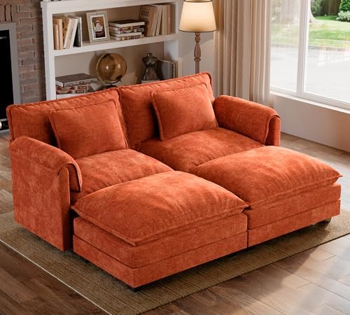 ELUCHANG 79" Oversized Modular Sectional Sofa, Comfy Chenille Cloud Couch by ELUCHANG