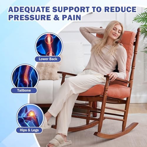 IPYNBAP Rocking Chair Cushion, Waterproof and Fade-Resistant Patio Chair - Image 6