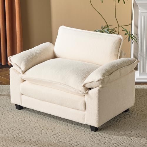 VINGLI Cloud Teddy White Single Chair by VINGLI