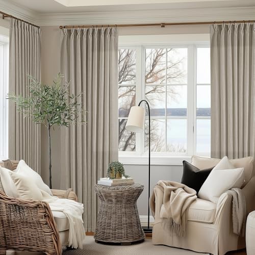 TWODRAPES Extra Wide Curtains 90 Inches Long 60 Inch Width Burlywood Birch - Image 5