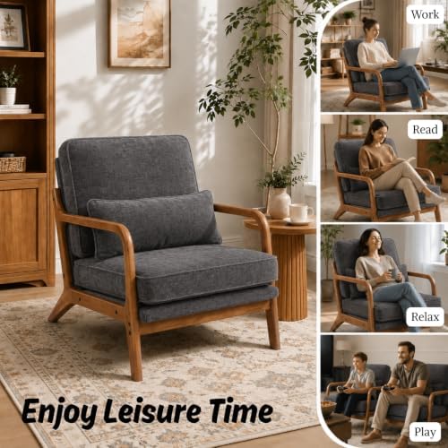 Karl home Mid-Century Modern Accent Reading Chair - Image 4