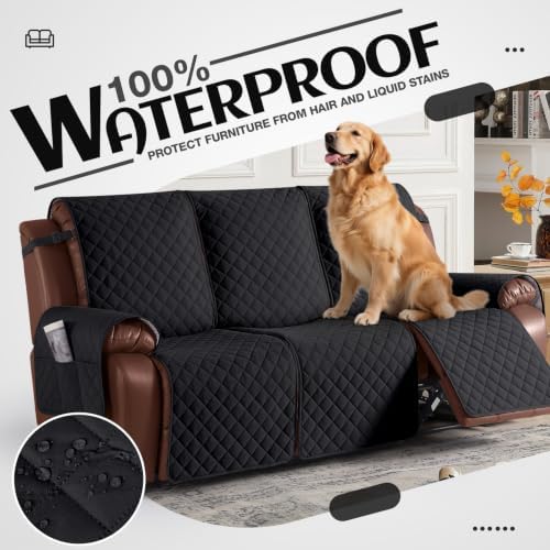 KinCam Waterproof Recliner Sofa Covers Washable, 3 Seater - Image 3