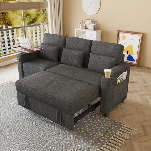 Sectional Sleeper Sofa with Pull Out Couch and Reclining Chair, Modern 3-in-1 - Image 5