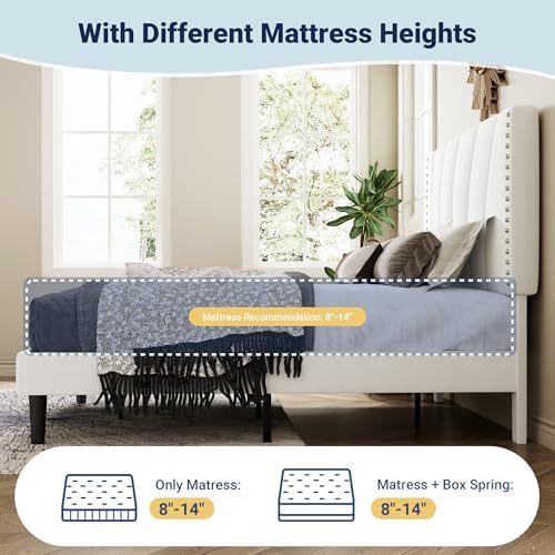 Allewie Queen Velvet Platform Bed Frame - Image 6
