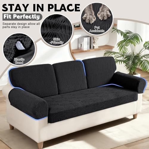 VANSOFY Stretch Couch Cushion Covers - Image 4