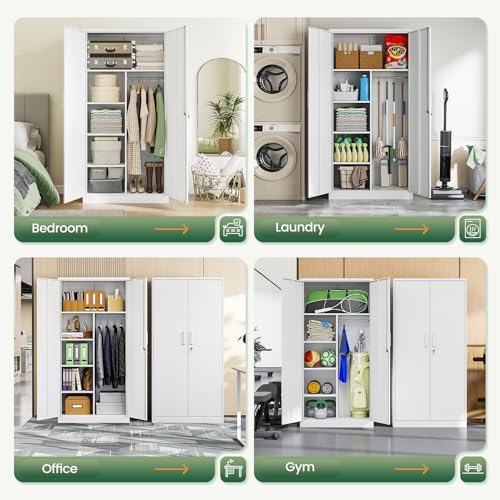 Letaya Metal Locker, Steel Wardrobe Storage Cabinets - Image 4