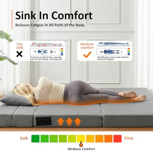 JKMAX Queen Size Folding Sofa Bed - 4 in 1 Convertible Sleeper Chair - High - Image 7