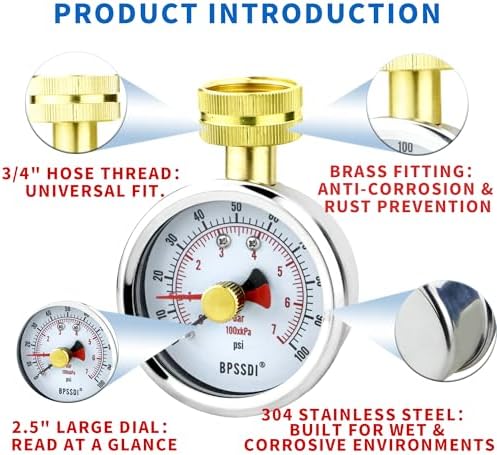 0-100 Psi Water Pressure Gauge Test - Image 3