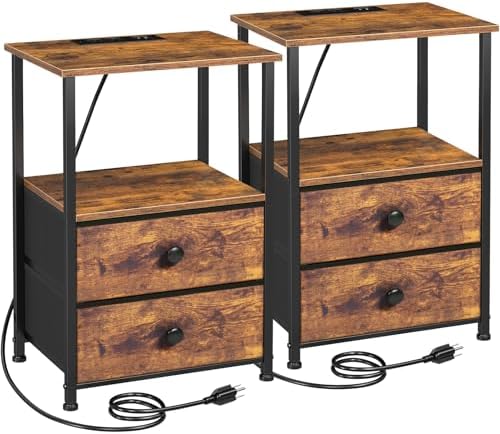 LOAKEKEL Nightstands Set of 2, Night Stand by LOAKEKEL