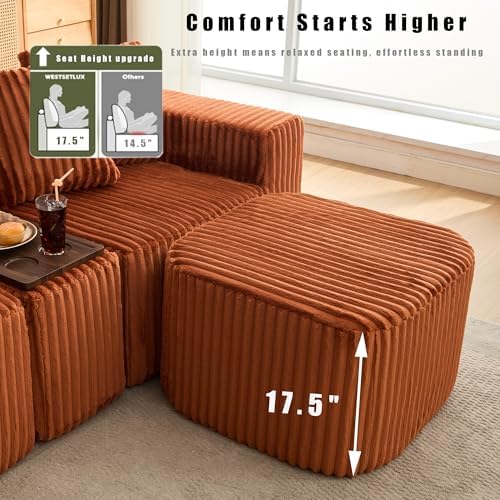 ivoros 137 Inch Modular Sectional Sofa Couch, Oversized Modern Cloud Couch - Image 6
