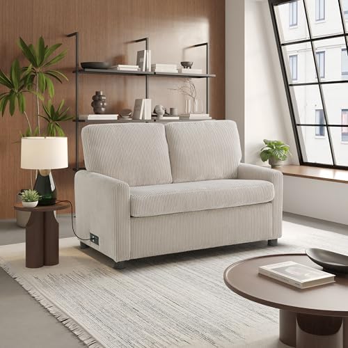 Serta® Darnold 53.5" Pull-Out Sleeper Loveseat, Twin Size, Dreamcoil® Comfort - Image 3