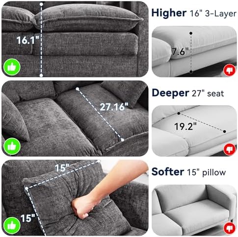L-Shape Loveseat Sofa Couch - Image 4