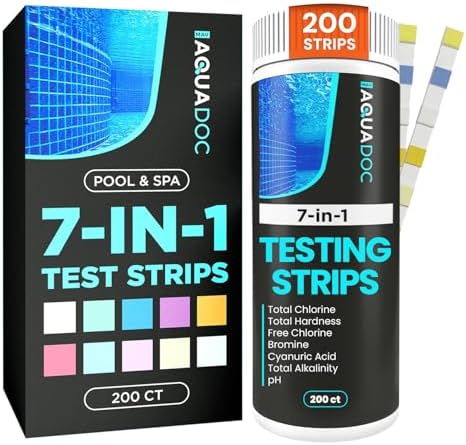 AquaDoc 7-in-1 Pool, Spa & Hot Tub Test Strips by AquaDocSpaHotTubSupplies