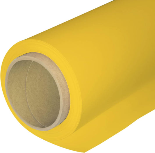 Seamless Photography Background Paper Roll, Yellow Photo Paper Backdrop for Photography, Video and Streaming (53''x16 'Forsythia Yellow)