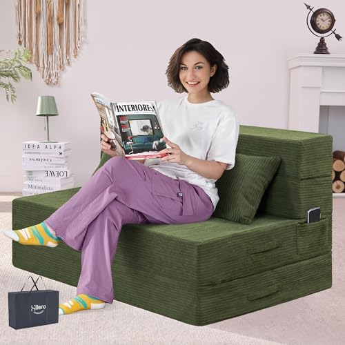 Folding Sofa Bed, Convertible Sleeper Chair Bed, Floor Sofa by HILERO