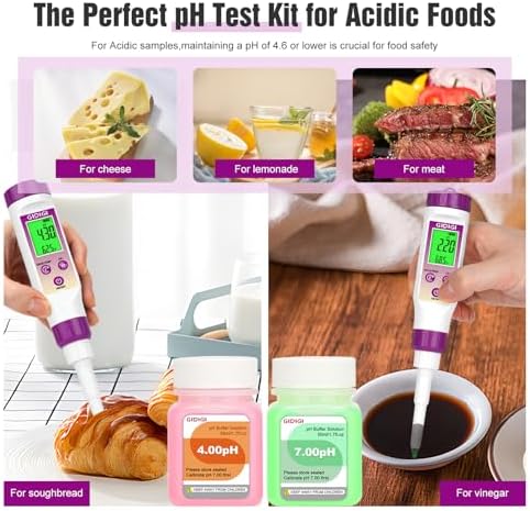 pH Meter for Food Fermentation, Spear pH Probe for Canning Salsa - Image 3